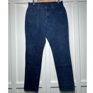 Soft Surroundings Women's Dark Wash Straight Leg Jeans Size 14